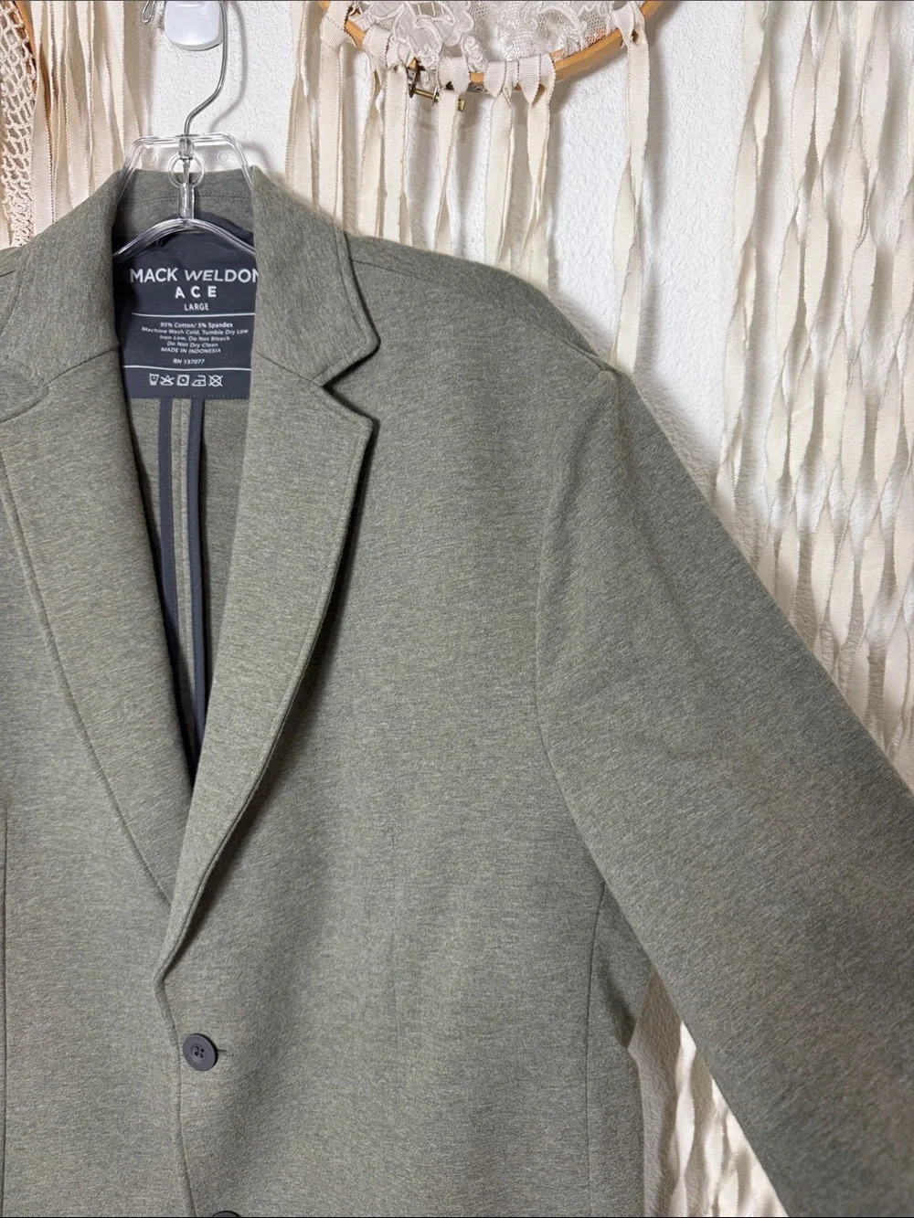 Mack Weldon Ace Blazer in Sage Heather Size Large